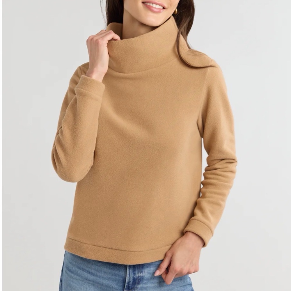 Dudley Stephens Camel Turtleneck Sweater